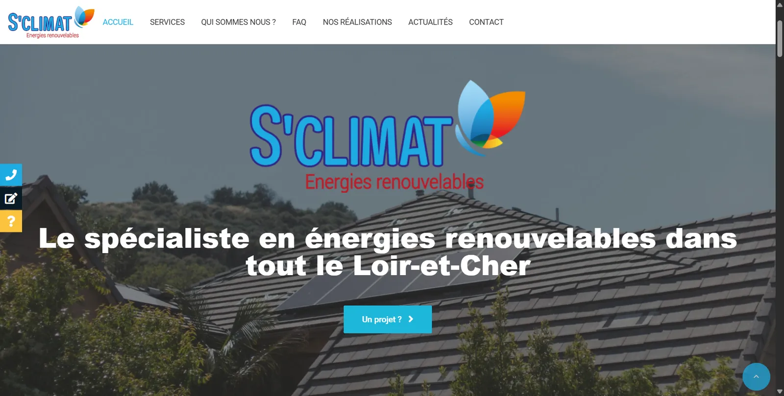 Capture du projet S'Climat : site métier & devis